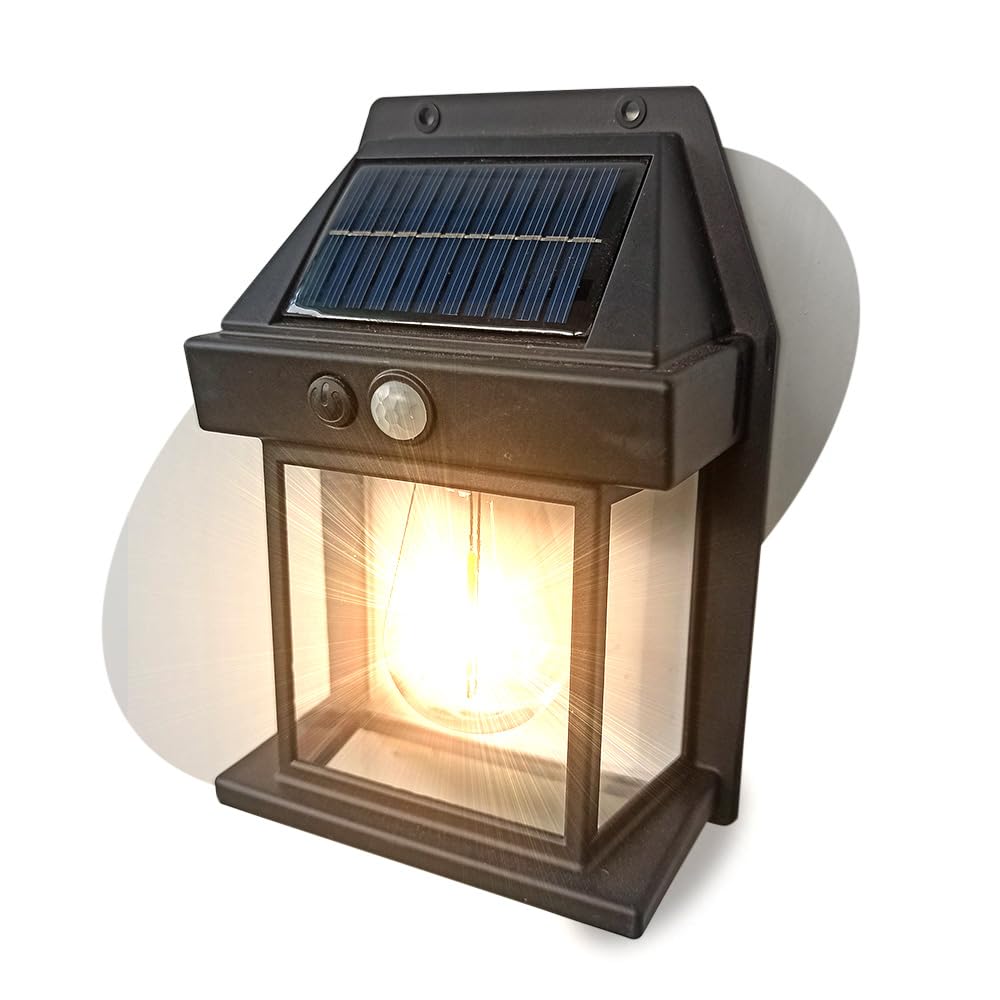 Crazysoul - Solar Light Outdoor - Solar Wall Lights for Outdoor - Wall Solar Light Outdoor Waterproof - Solar Lights for Balcony - Solar Light Indoor for Home - Solar Lamp for Home - Auto On/Off