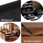 Leather Repair Patch Tape kit for Couches & Furniture Sofa Black 24x12 Inches