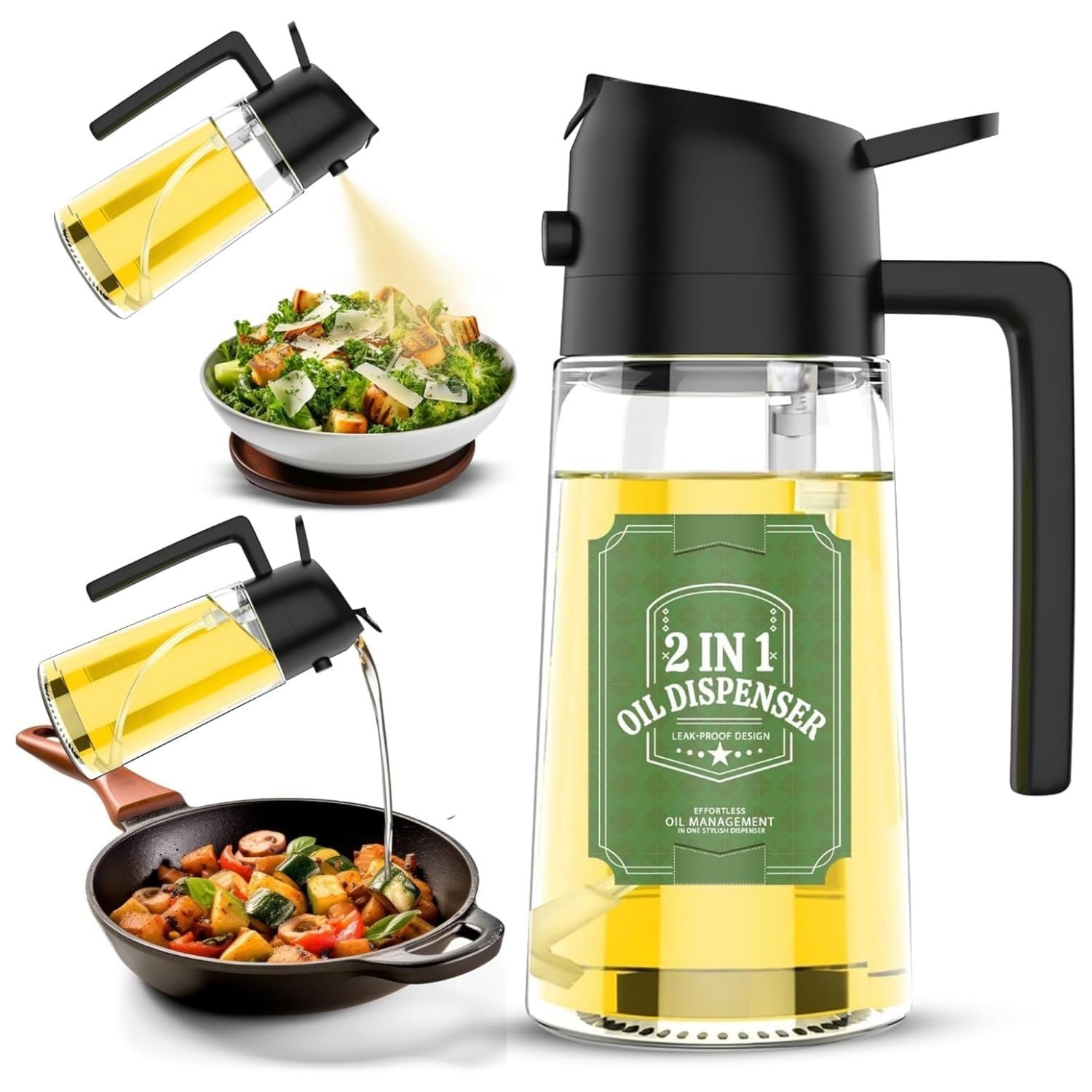 2 In 1 Portable Oil Dispenser 500 ml