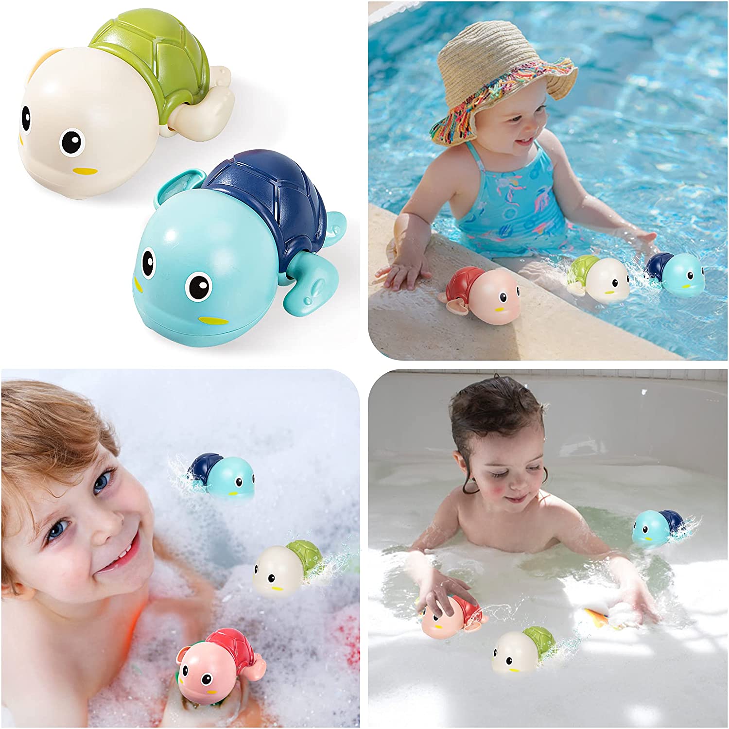 Cute Swimming Turtle Bath Toys for Kids