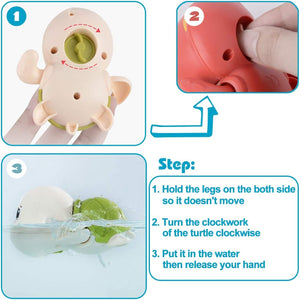 Cute Swimming Turtle Bath Toys for Kids