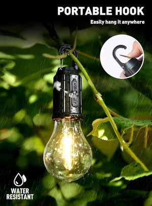Decorative Hanging Bulb with 3 Modes Tent Lamp for Camping Pack of 1