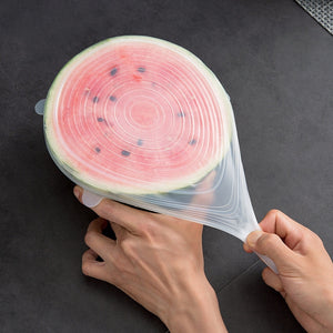Stretchable Silicone Lids for Rectangle Round Square - Bowls, Dishes, Plates, Cans, Jars, Glassware, Mugs
