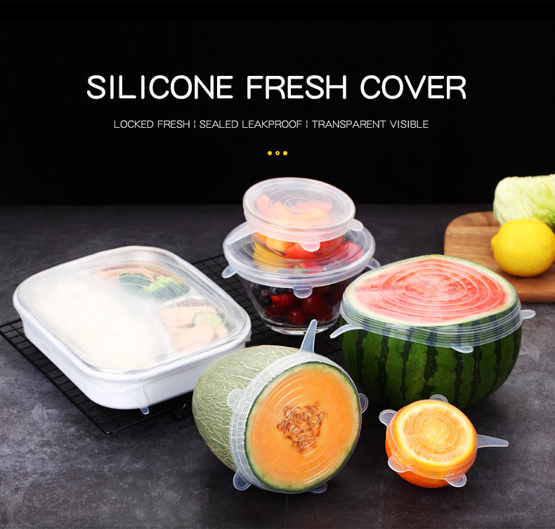Stretchable Silicone Lids for Rectangle Round Square - Bowls, Dishes, Plates, Cans, Jars, Glassware, Mugs