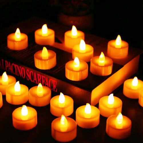 LED Tealight Candle | Ultra Bright Amber Yellow | Pack of 10